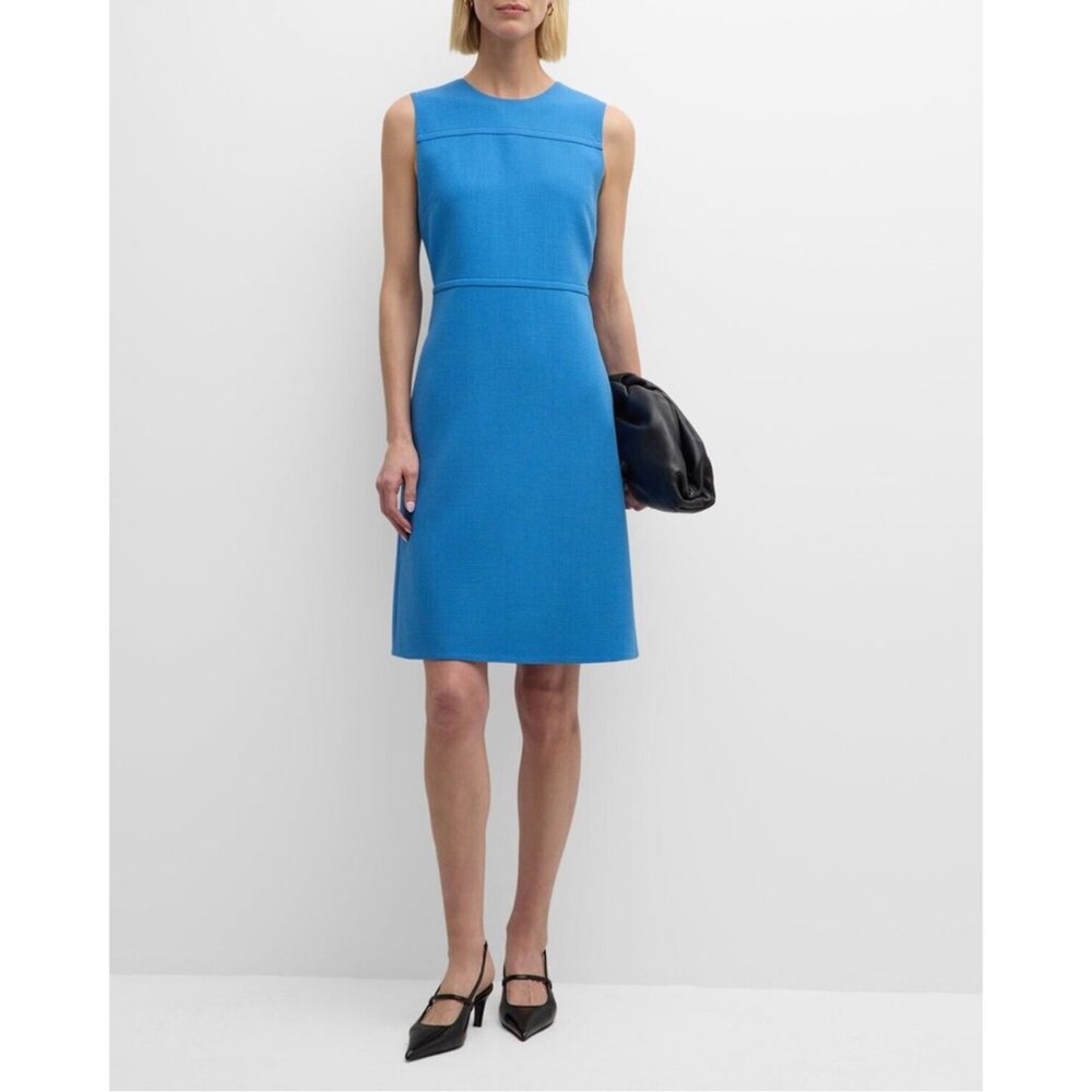 Lafayette 148 Blue Sleeveless Dress - Picture 5 of 16